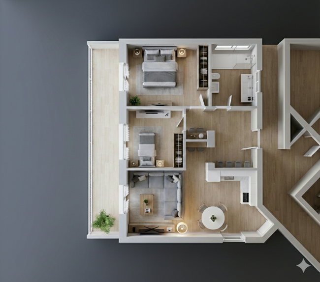 Planimetria - render
